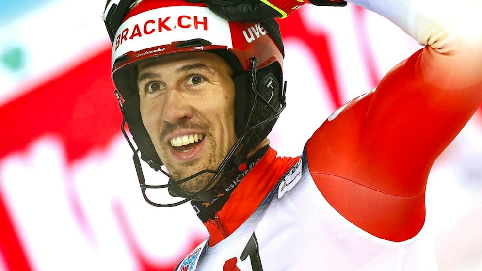 Ramon Zenhäusern jubelt in Schladming über Platz 2.