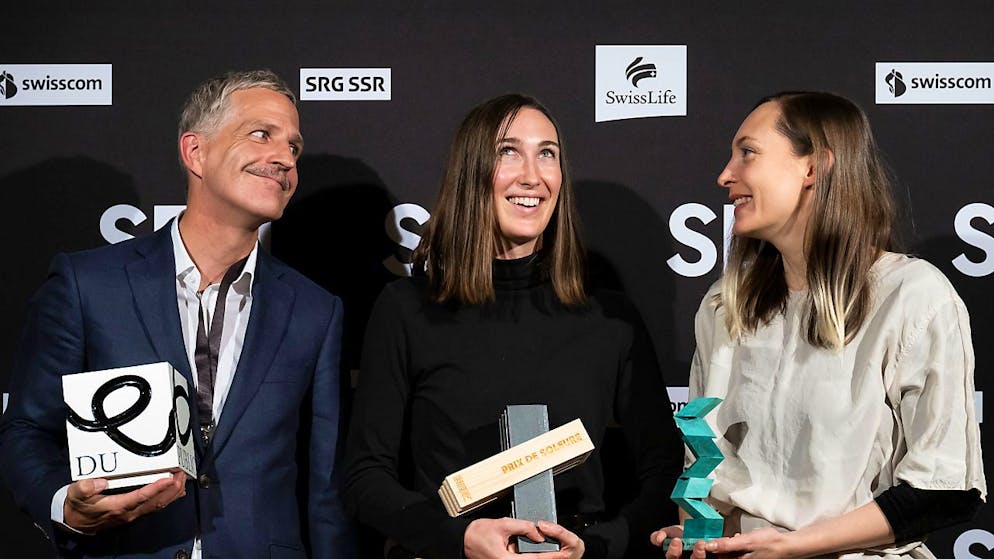 Les trois lauréats de la soirée: Dani Heusser, Sophie Jarvis et Carmen Jaquier (de gauche à droite).