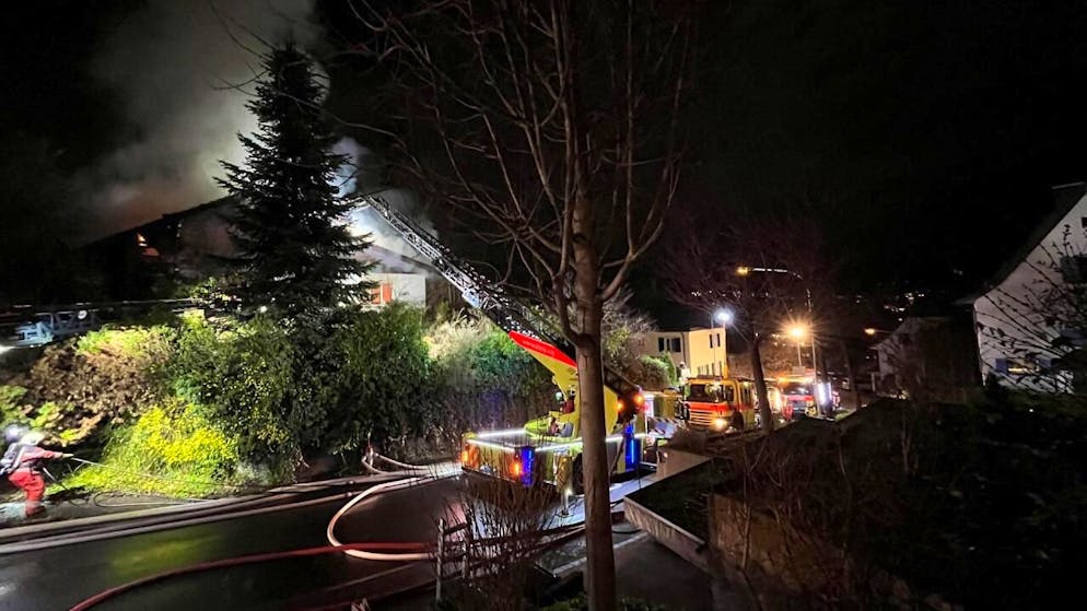 Die Feuerwehren von Adliswil und Kilchberg-Rüschlikon kämpften am 5. Januar gegen die Flammen. Im Zusammenhang mit diesem Brand verhafteten Stadt- und Kantonspolizei Zürich nun drei Jugendliche.
