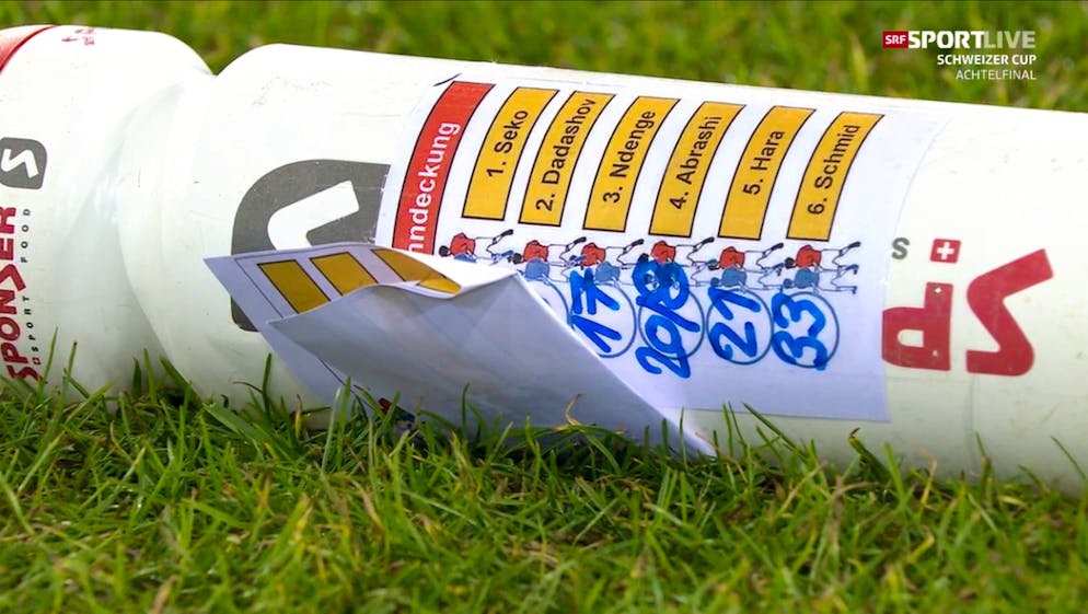 Da nützt auch alle Arbeit bei der Zuordnung auf Hammels Trinkflasche nichts: GC kassiert ein Tor nach Eckball.