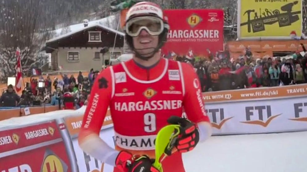 Ramon Zenhäuser muss sich im 1. Lauf nur Clément Noël geschlagen geben.