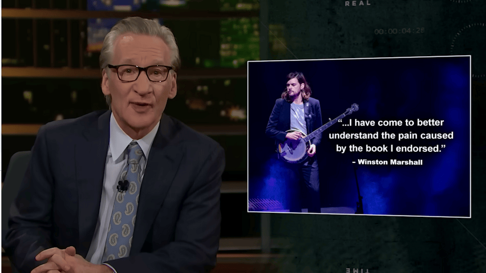 Moderator Bill Maher spricht über Winston Marshalls «Fehltritt», der ihn seinen Job bei Mumford & Sons kostete.