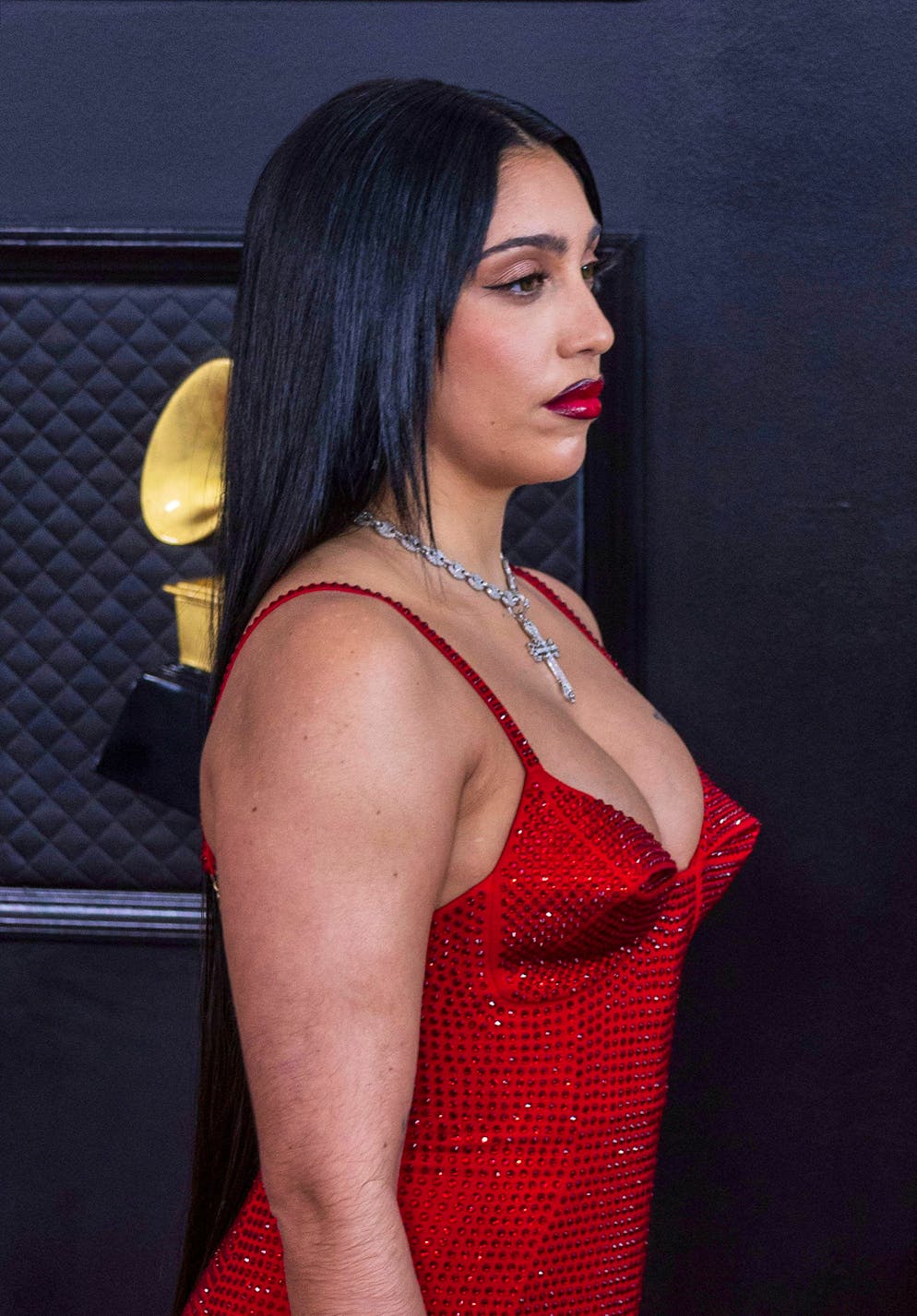 February 5, 2023, Los Angeles, California, USA: Lourdes Leon on the red carpet of the 65th Annual Grammy Awards held on Sunday February 5, 2023 at Crypto Arena in Los Angeles, California. /PI Los Angeles USA - ZUMAp124 20230205_zaa_p124_086 Copyright: xJAVIERxROJASx