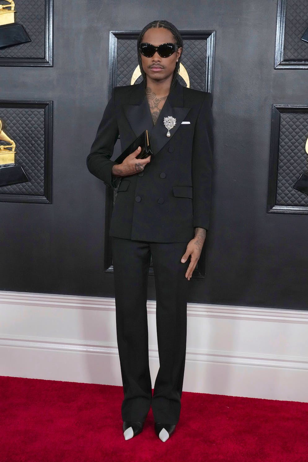 Steve Lacy arrives at the 65th annual Grammy Awards on Sunday, Feb. 5, 2023, in Los Angeles. (Photo by Jordan Strauss/Invision/AP)