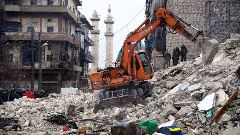 Szene der Verwüstung: Die syrische Stadt Aleppo wird besonders stark vom gegenwärtigen Erdbeben heimgesucht.