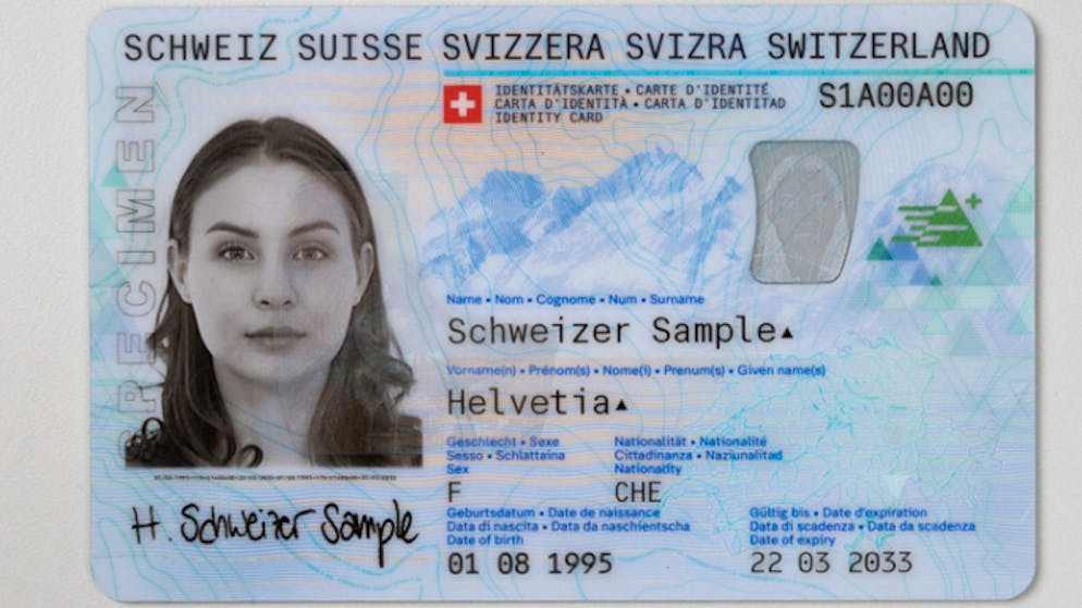 Neue ID ab März. So sieht die Vorderseite der neuen Identitätskarte aus.