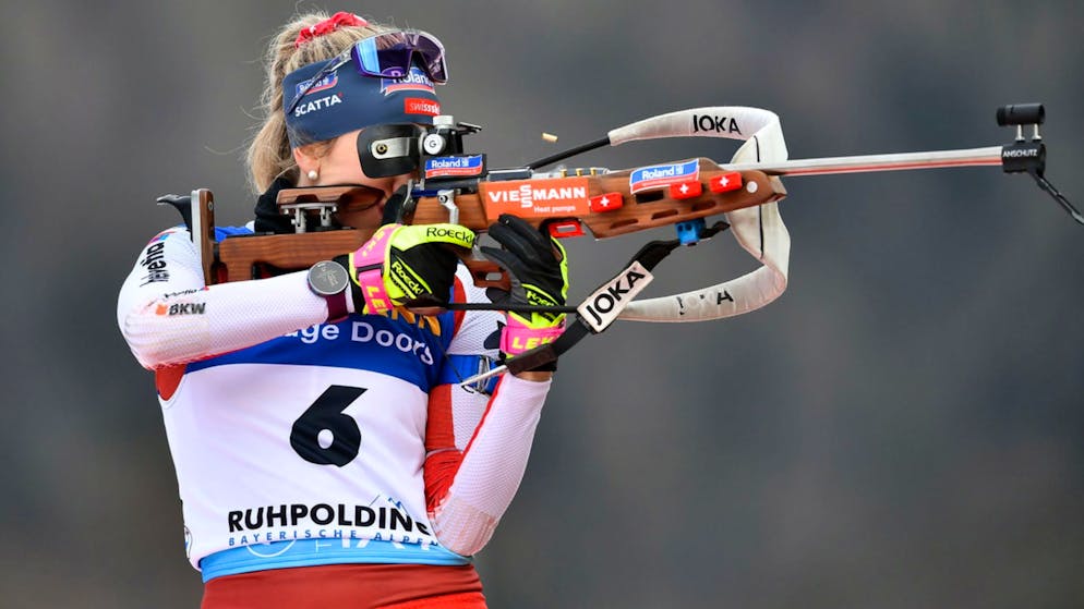 Elisa Gasparin nimmt die Zielscheibe ins Visier.