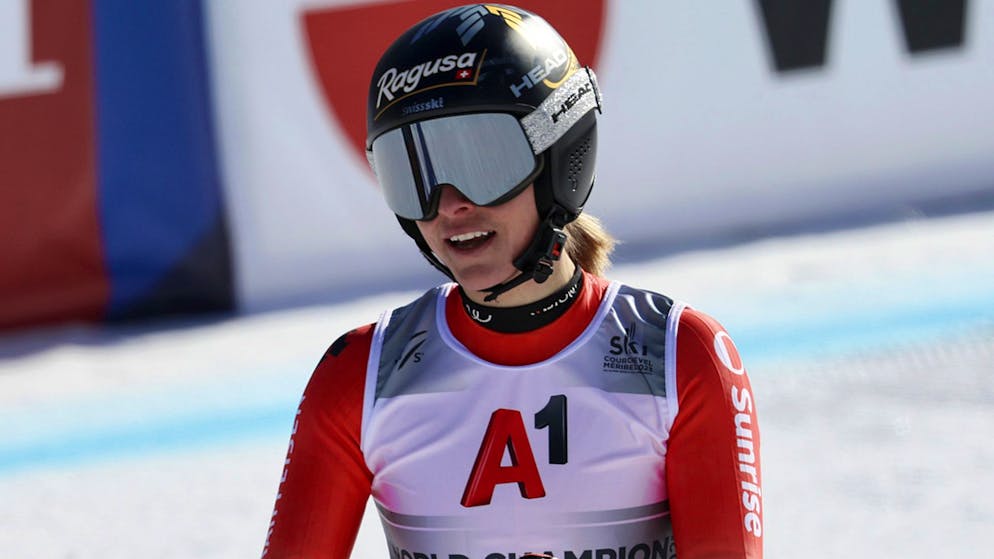 Das ist bitter: Lara Gut-Behrami fehlen nur vier Hundertstel auf die Podestplätze.