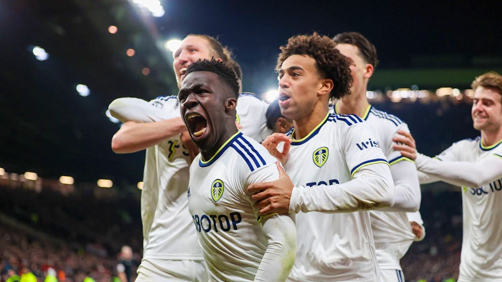 Willy Gnonto war eine der grossen Figuren bei Leeds United beim 2:2 in Manchester.