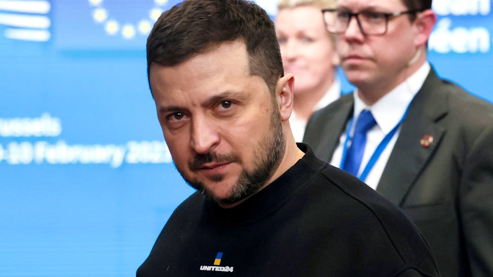 Selenskyj am 9. Februar beim EU-Treffen im Brüssel.