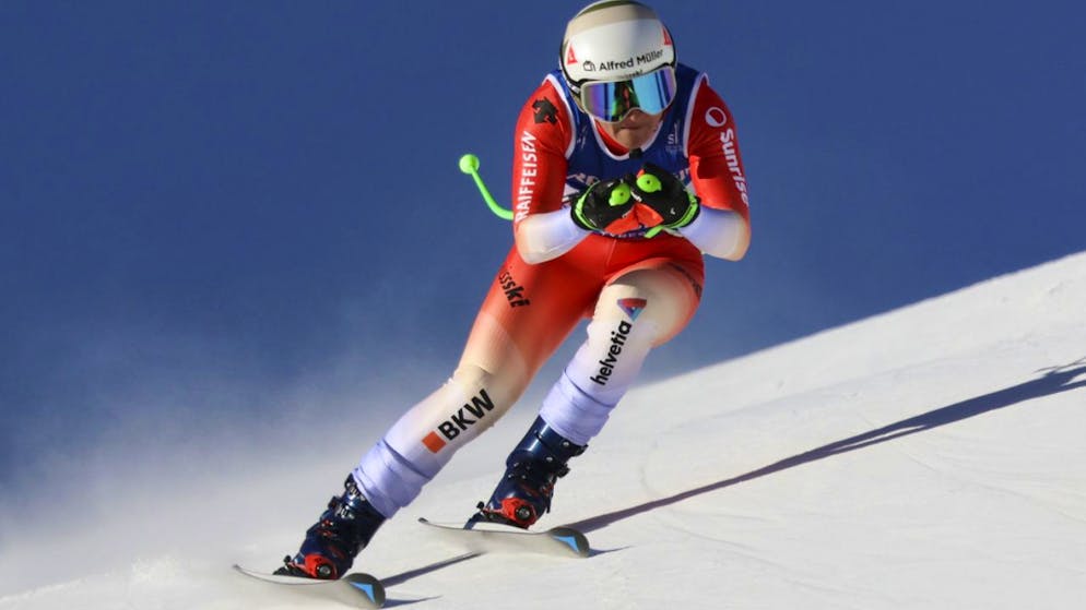 Priska Nufer war im abschliessenden Training zur WM-Abfahrt schneller als Michelle Gisin.