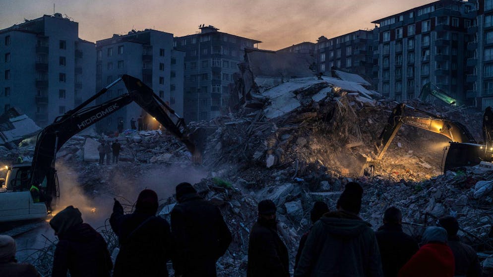 Ein zerstörtes Gebäude in der Stadt Antakya.