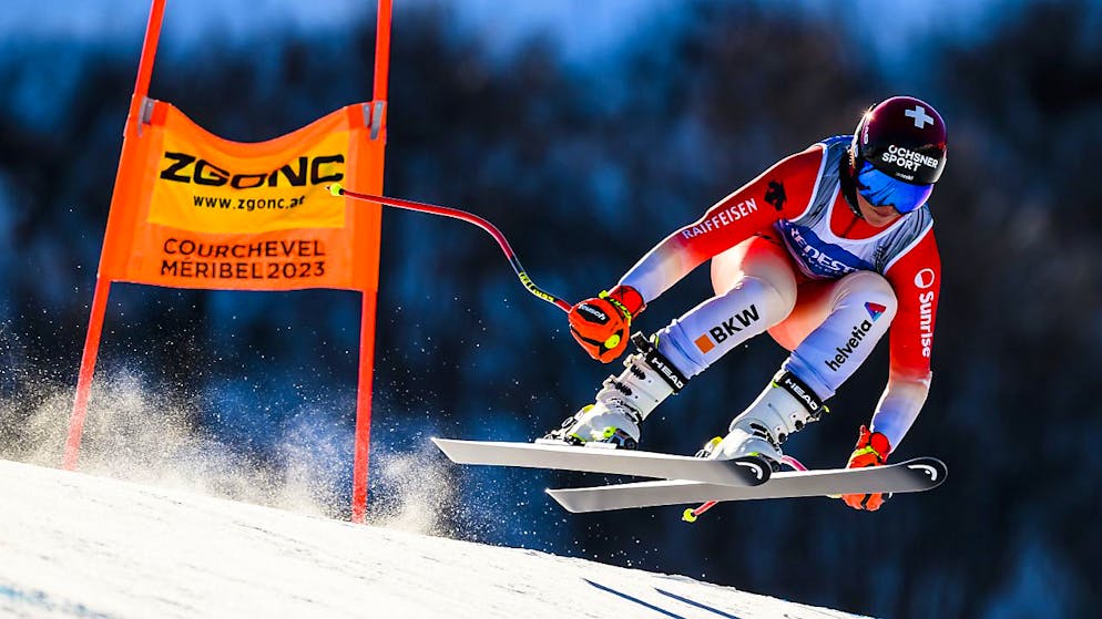 Titelverteidigerin Corinne Suter spürt weiter die Folgen ihres Sturzes in Cortina d'Ampezzo