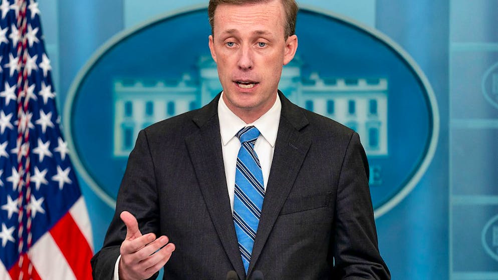 ARCHIV - Der nationale Sicherheitsberater des Weißen Hauses Jake Sullivan spricht bei einem Pressebriefing. Foto: Andrew Harnik/AP/dpa