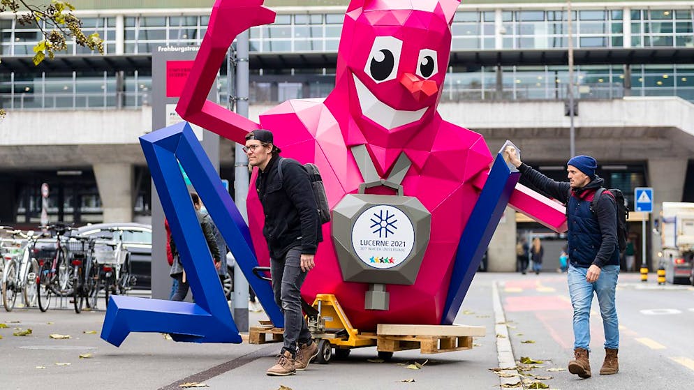 Das Maskottchen Wuli hätte 2021 der Winteruniversiade Glück bringen sollen. (Archivaufnahme)