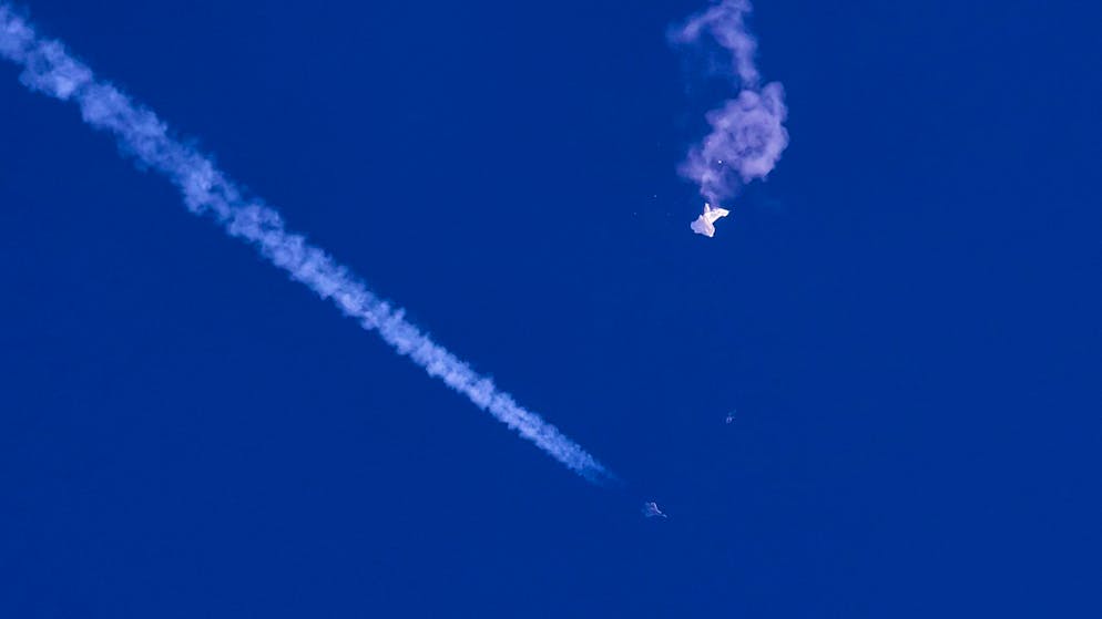 Abschuss eines Ballons vor der Küste von South Carolina am 4. Februar.
