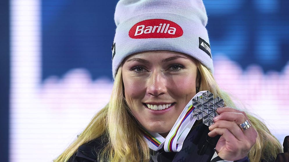 Mikaela Shiffrin freut sich über WM-Silber im Super-G