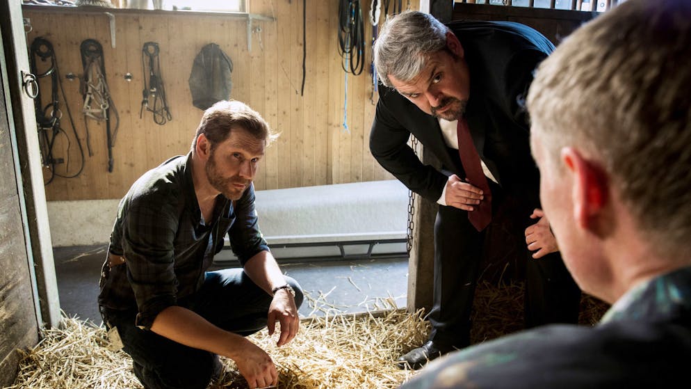 Kinostart für «Der Bestatter» ist bestätigt. Samuel Streiff (links), natürlich Mike Müller und Martin Ostermeier sind mit dabei.