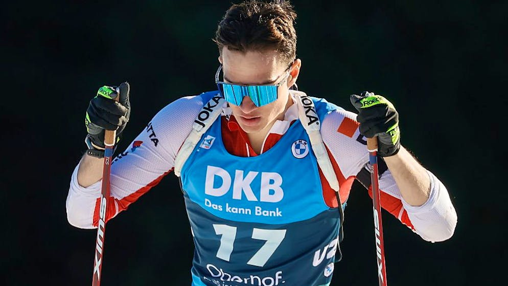 Niklas Hartweg bleibt nach dem ersten Schuss, der das Ziel verfehlt, konzentriert und arbeitet sich noch in den 6. Rang vor.