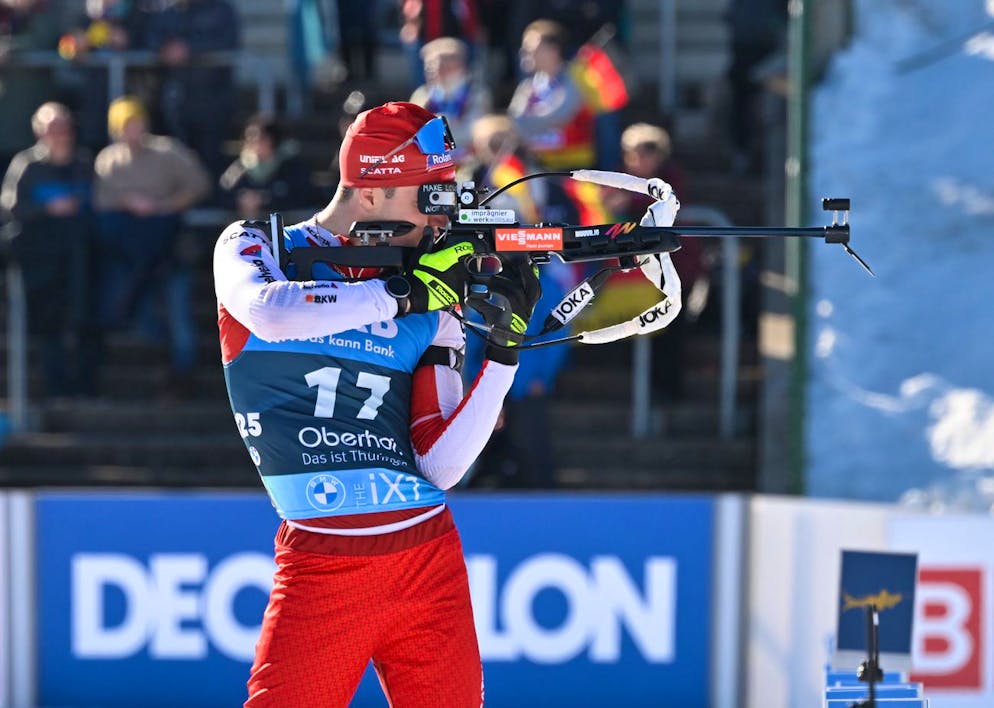 Niklas Hartweg: une course difficile surtout au pas de tir.