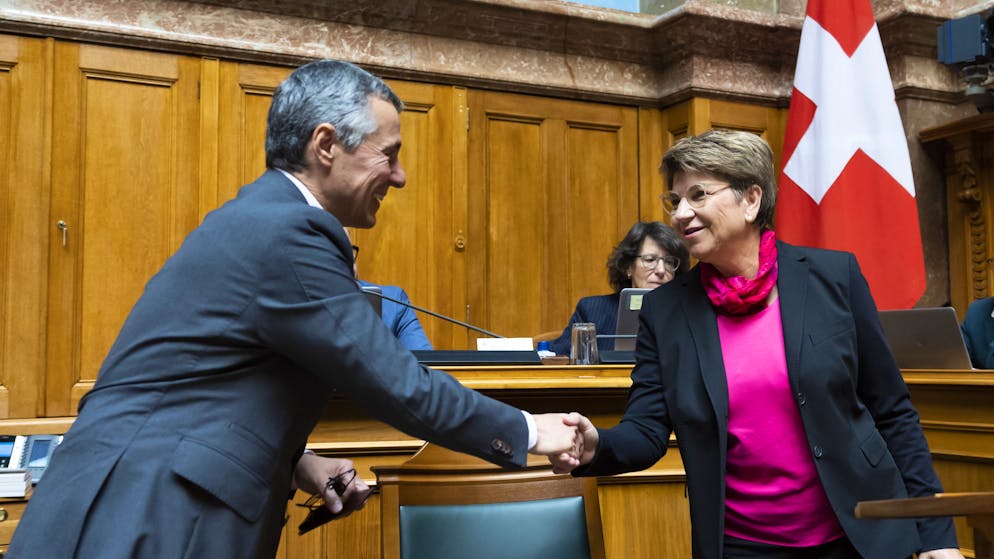 Ignazio Cassis, links, und Viola Amherd werden an der Münchner Sicherheitskonferenz teilnehmen.