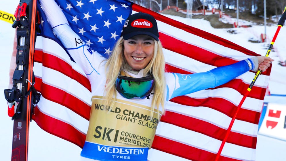Mikaela Shiffrin est devenue championne du monde du géant jeudi à Méribel.