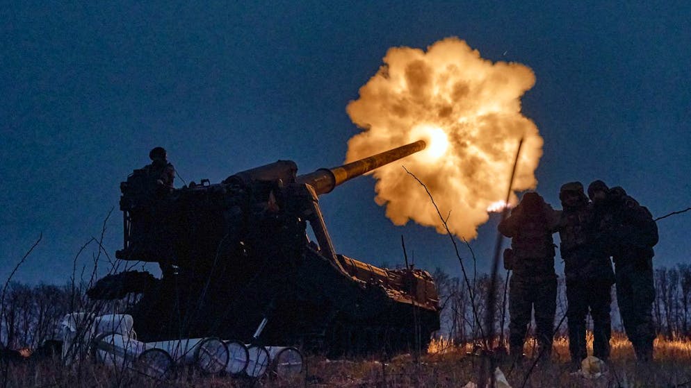 Chronik des Kriegsausbruchs: Der 24. Februar 2022 in Bildern. <strong>09:48 Uhr</strong> – In der Region Cherson kämpft das ukrainische Militär gegen den russischen Invasor.