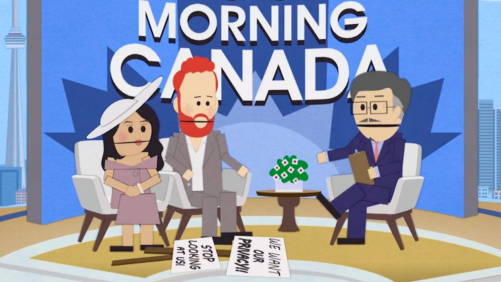 «South Park» macht sich über Harry und Meghan lustig. In der Show werden sie nur «der Prinz» und «die Prinzessin» genannt. Im «South Park»-Universum sind sie kanadische Royals. 