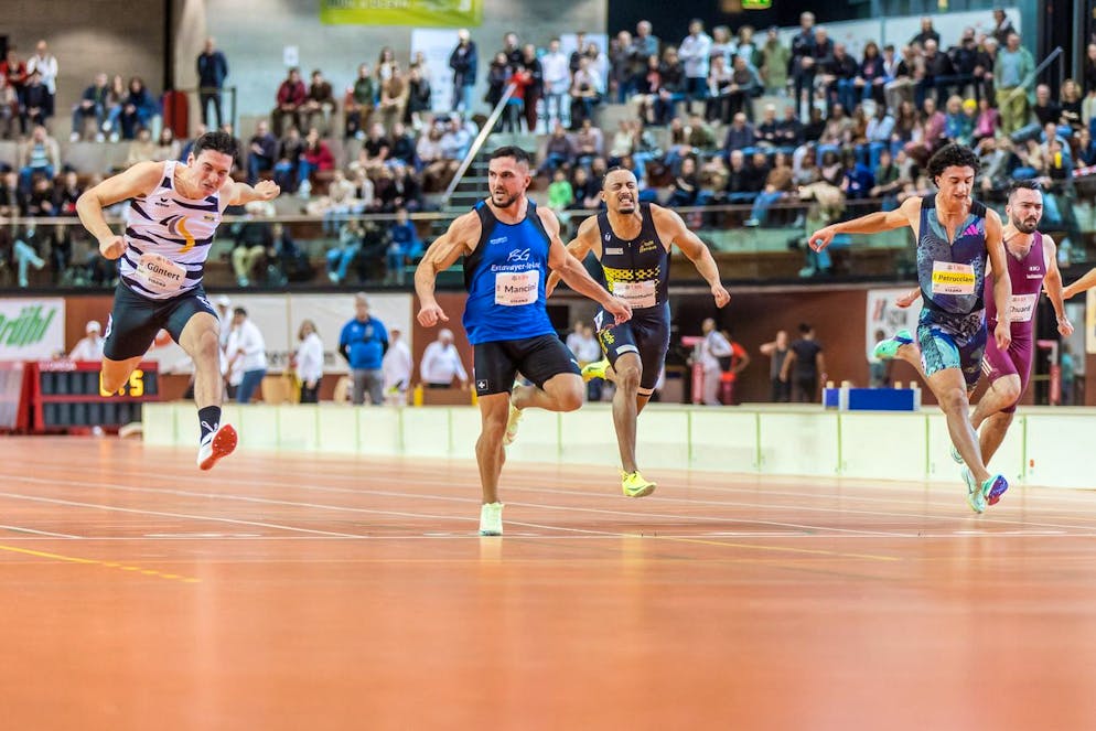 Pascal Mancini a battu le record de Suisse du 60 m lors des championnats de Suisse en salle.
