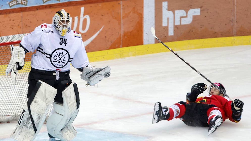 Niklas Schlegel «hext» in Bern - Gallery. Niklas Schlegel - Matchwinner für Lugano in Bern