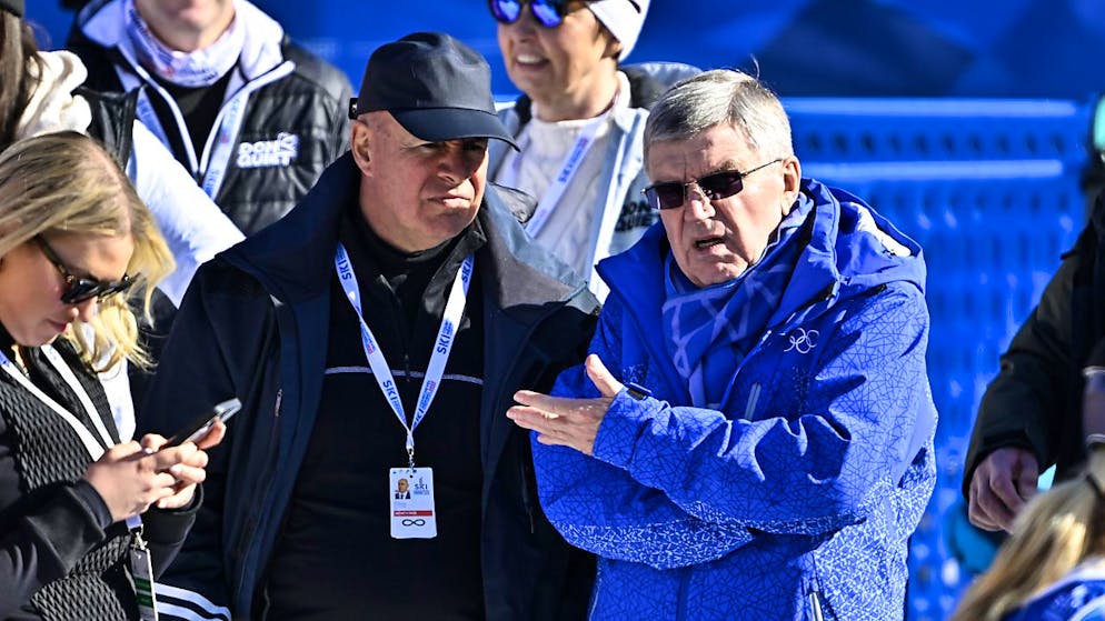 FIS-Präsident Eliasch über die WM, Medienrechte und Urs Lehmann - Gallery. FIS-Präsident Johan Eliasch (links) im Gespräch mit IOC-Präsident Thomas Bach