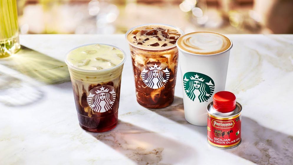 Gut für die Gesundheit? Starbucks reichert Kaffee neuerdings mit Olivenöl an.