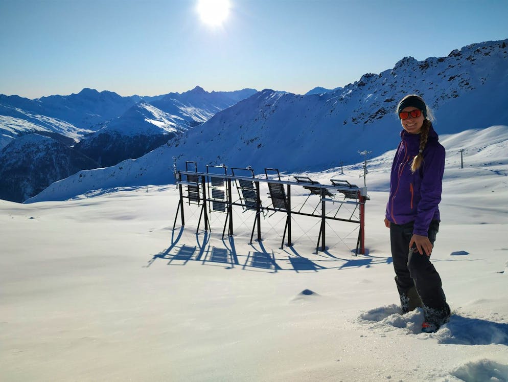 Lexus Staunmauer. Annelen Kahl hat ein Gespür für Schnee – und Sonne.