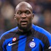 FC INTER vs UDINESE Italy, Milan, feb 18 2023: Romelu Lukaku fc Inter striker waiting for a throw-in in the second half during football match FC INTER vs UDINESE, Serie A 2022-2023 day23 at San Siro stadium Milan Lombardy Italy Copyright: xFabrizioxAndreaxBertanix