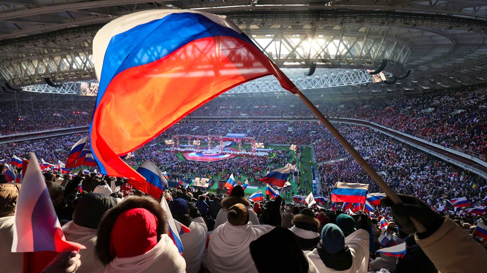 Ein Jahr Krieg in der Ukraine – in Kiew und in Moskau. Anlass ist der Tag der Verteidiger des Vaterlands, an dem den Gefallenen des Zweiten Weltkriegs gedacht wird. 