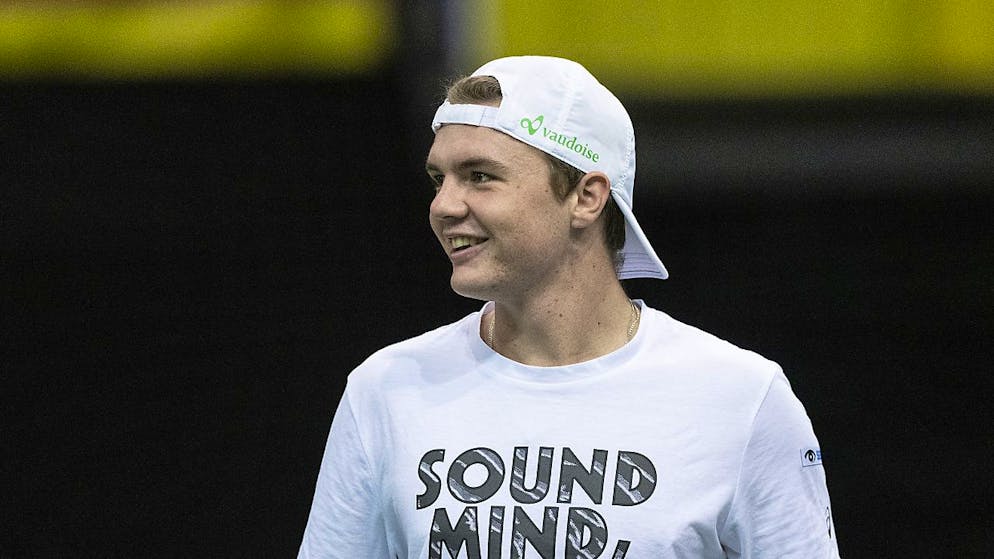 Hat grad gut lachen: Dominic Stricker zeigte beim Challenger-Turnier in Rovereto seine beste Leistung in diesem Jahr