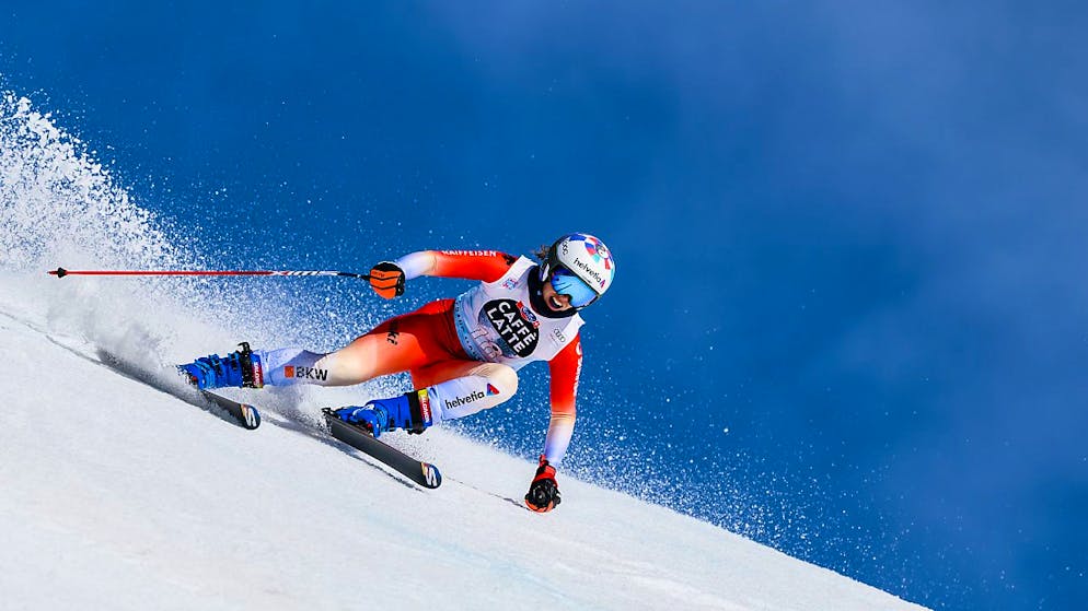 Aus der zweiten Reihe in die Top 10 - Gallery. Michelle Gisin fühlt sich auf der Piste Mont Lachaux wohl