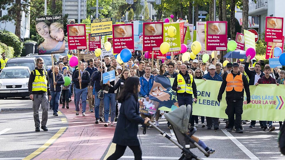 Der "Marsch fürs Läbe" wird voraussichtlich auch dieses Jahr wieder in Zürich-Oerlikon stattfinden. (Archivbild)