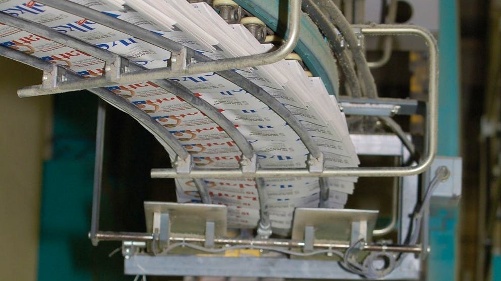 Das "Liechtensteiner Volksblatt" kommt aus der Druckmaschine. Dieses Bild wird es in Zukunft nicht mehr geben. (Archivbild)