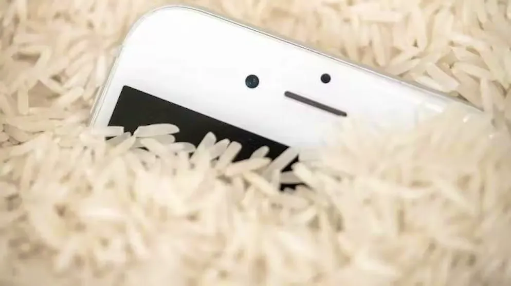 Per eliminare gli ultimi residui di umidità dallo smartphone dopo un incidente in acqua, dopo la prima asciugatura inserirlo e lasciarlo diversi giorni in un sacchetto di riso crudo.