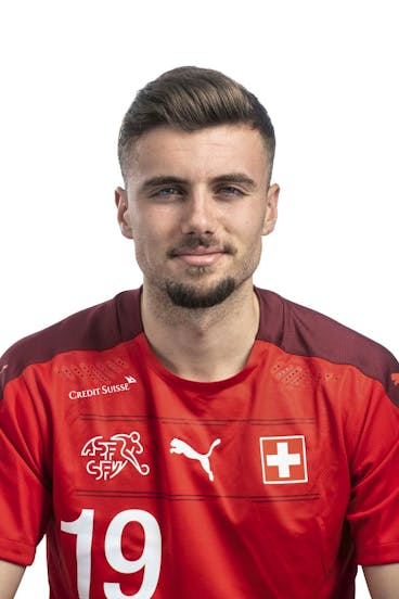 Portrait von Darian Males, Spieler des Schweizer Fussball-Nationalteams U21, aufgenommen am 2. September 2021 in Crans-Montana. (KEYSTONE/SFV/Laurent Gillieron)