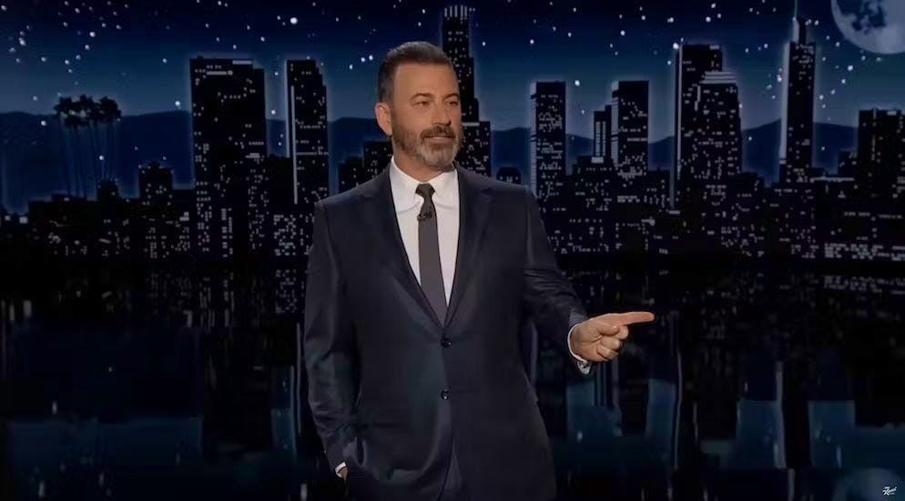 Late night show host Jimmy KImmel spouting some rash jokes.