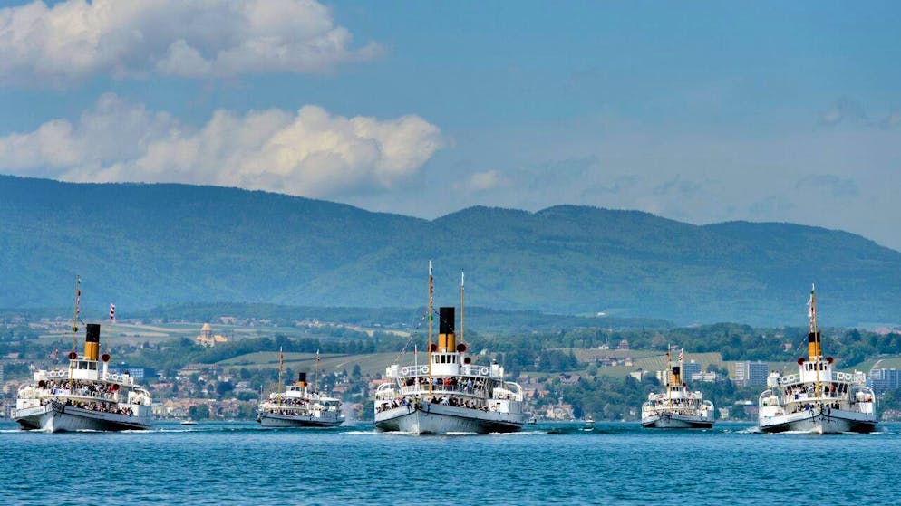 Les bateaux Belle-Epoque de la CGN paraderont au large de Morges (archives).