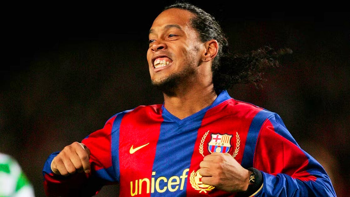 Big Footsteps. Ronaldinho Junior Makes Barca Debut - Fans Aren't 