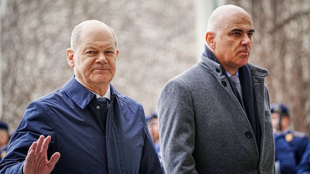 Alain Berset in Berlin. «Niemand kann verlangen, dass wir unsere Gesetze verletzen»