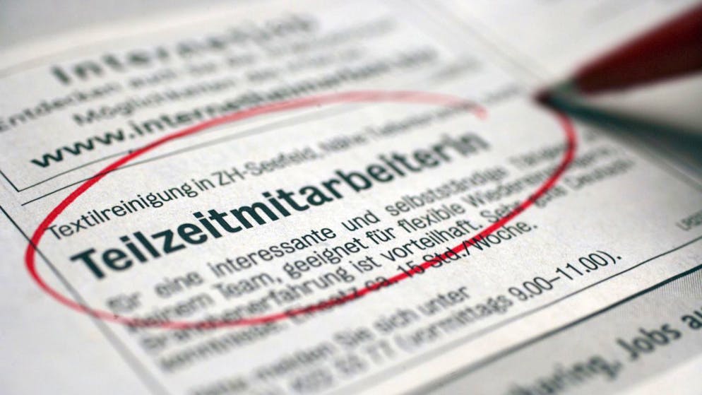 Biggest increase among men. More and more people in Switzerland are working part-time