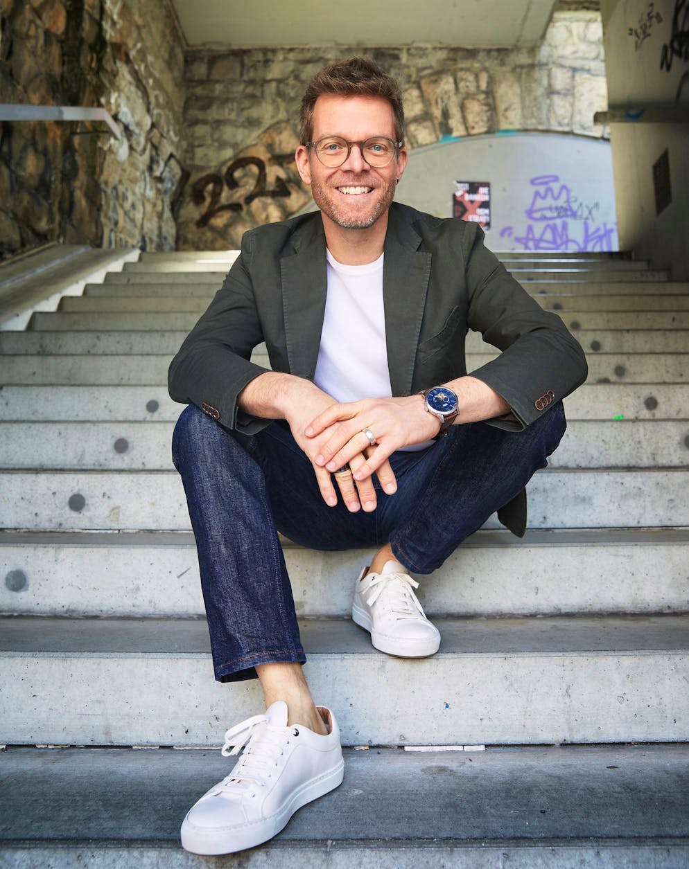 «Wir haben uns in den letzten Wochen und Monaten immer besser aneinander gewöhnt und sind als Familie bereits gut eingespielt»: Olivier Borer über seine Rolle als Papi.