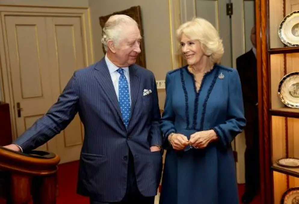 Camilla, von der dämonisierten Geliebten zur gekrönten Königin - Galeri. König Karl III. und Kaiserin Camila im Clarence House, 23. Februar 2023 in London
