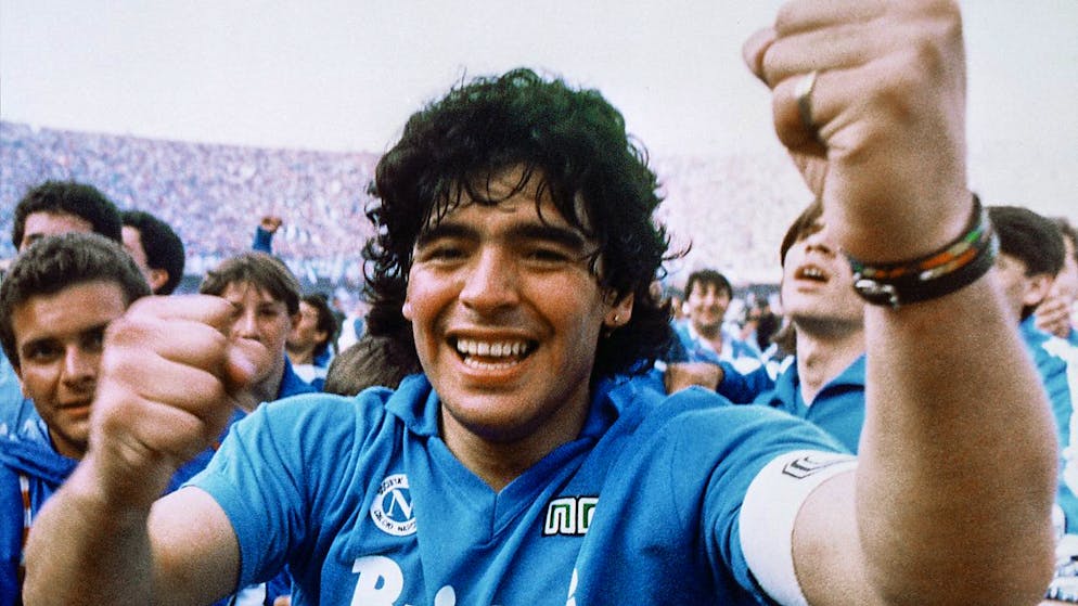Beim ersten und zweiten Meistertitel von Napoli stand Diego Maradona im Mittelpunkt.