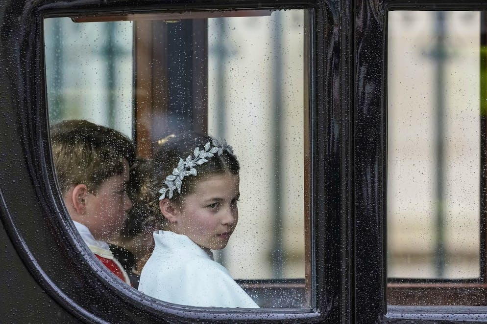 L'incoronazione di Carlo III. La principessa Charlottecol fratello maggiore George.